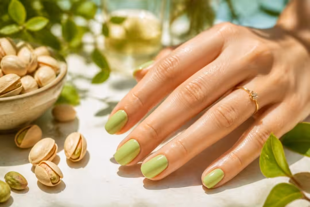 cet été, laissez-vous tenter par la manucure pistache, une tendance gourmande et éclatante qui apportera fraîcheur et originalité à vos ongles.